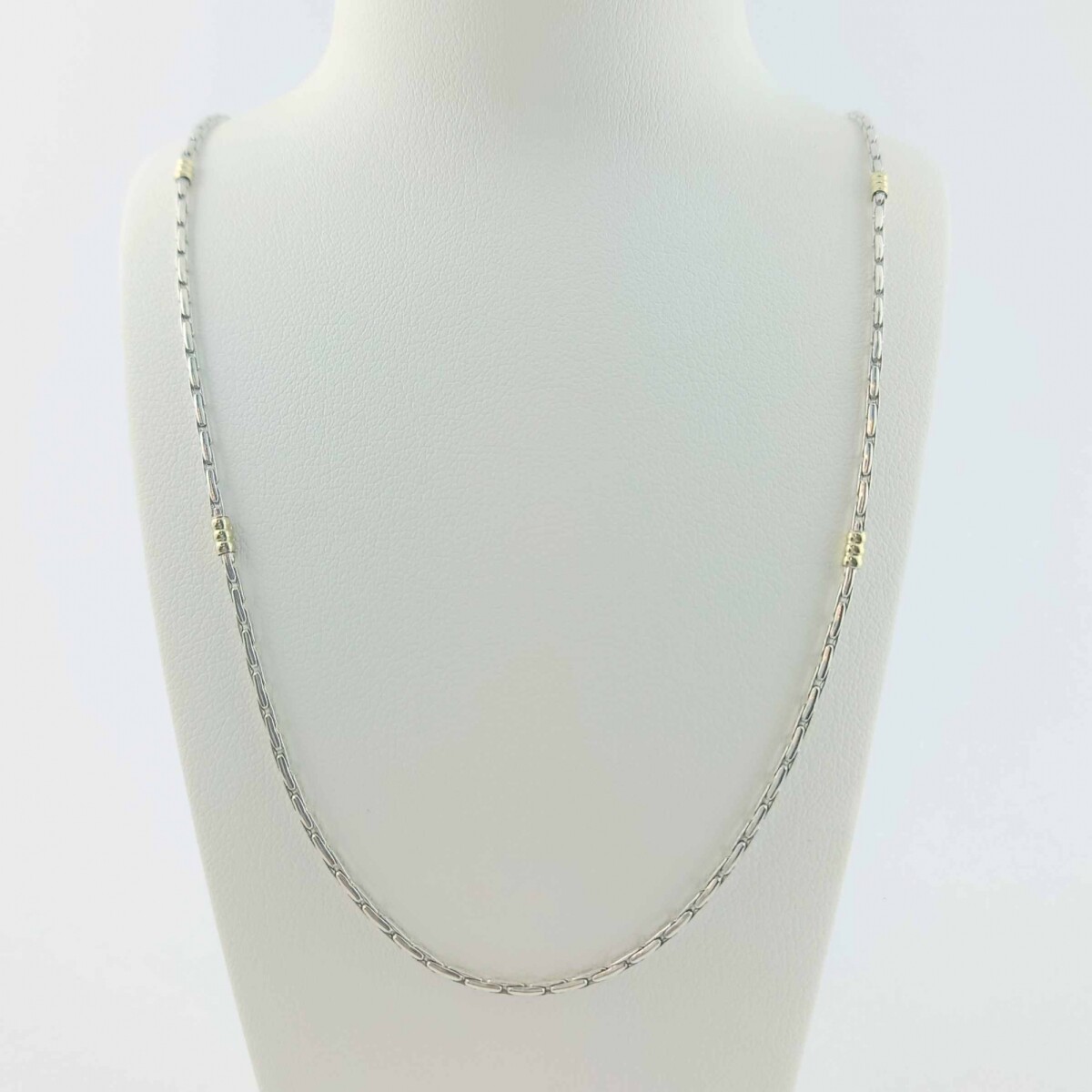 Cadena de plata 925 con double de oro 18k, 50 cm. 
