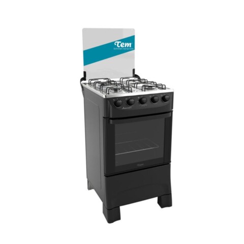 COCINA TEM GAS ANIVERSARIO 4H NEGRA Z2700 Cocina Tem Gas Aniversario 4h Negra Z2700