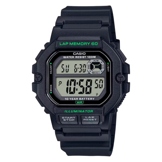 Reloj CASIO WS1400H-1AVDF Resina Negro Esfera 44mm 0