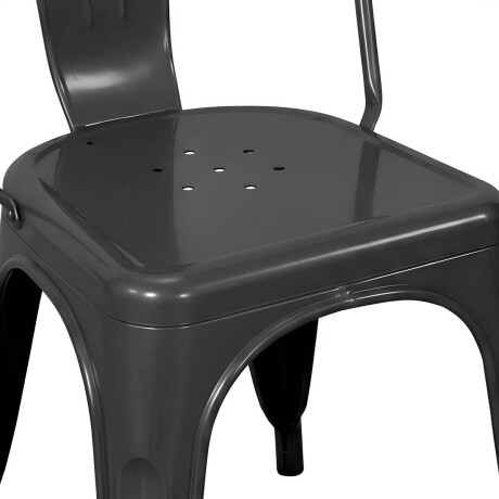 Silla Tolix Metálica Acero Industrial Sandman Comedor Negro