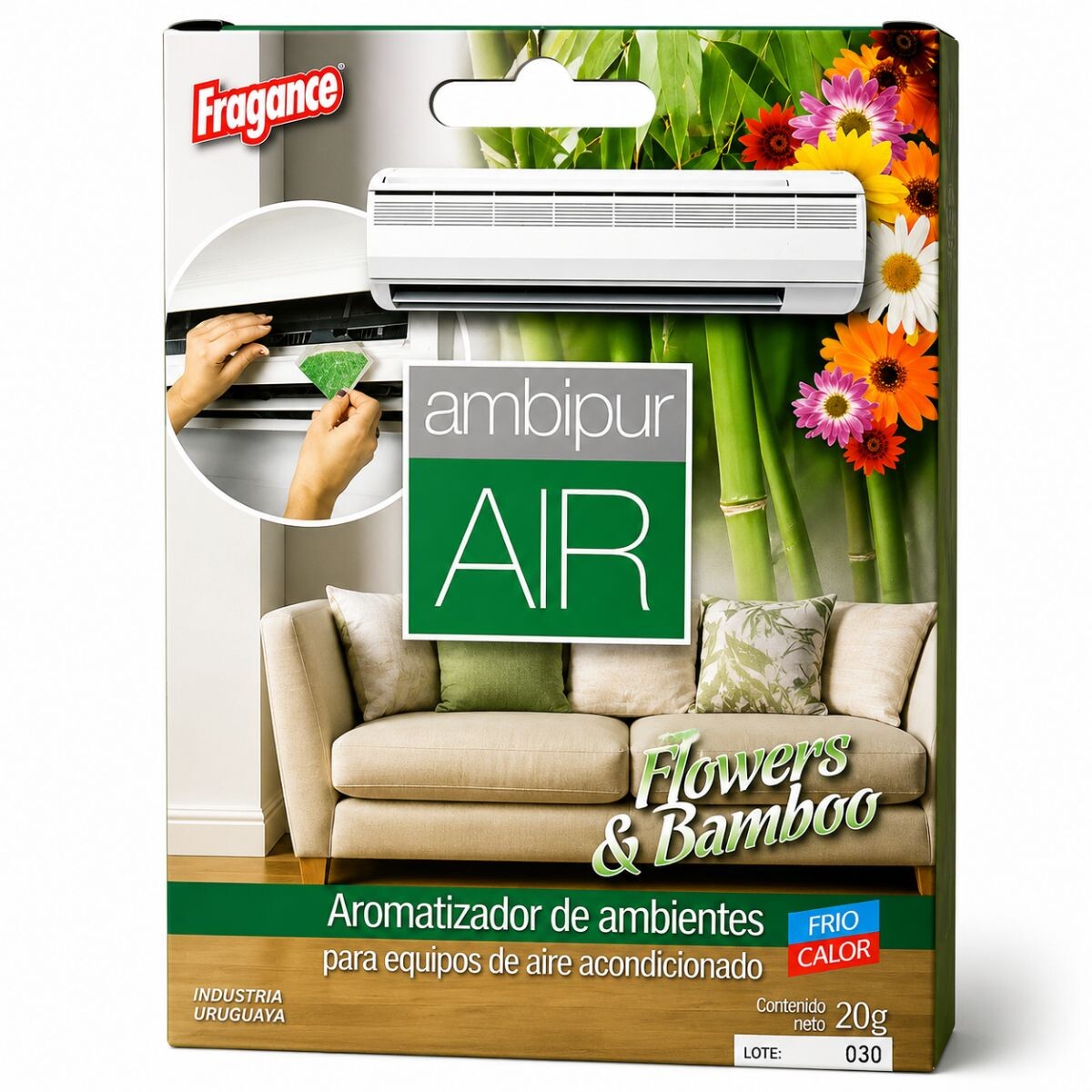 Aromatizador Aire Acondicionado FRAGANCE Flower Bambú 