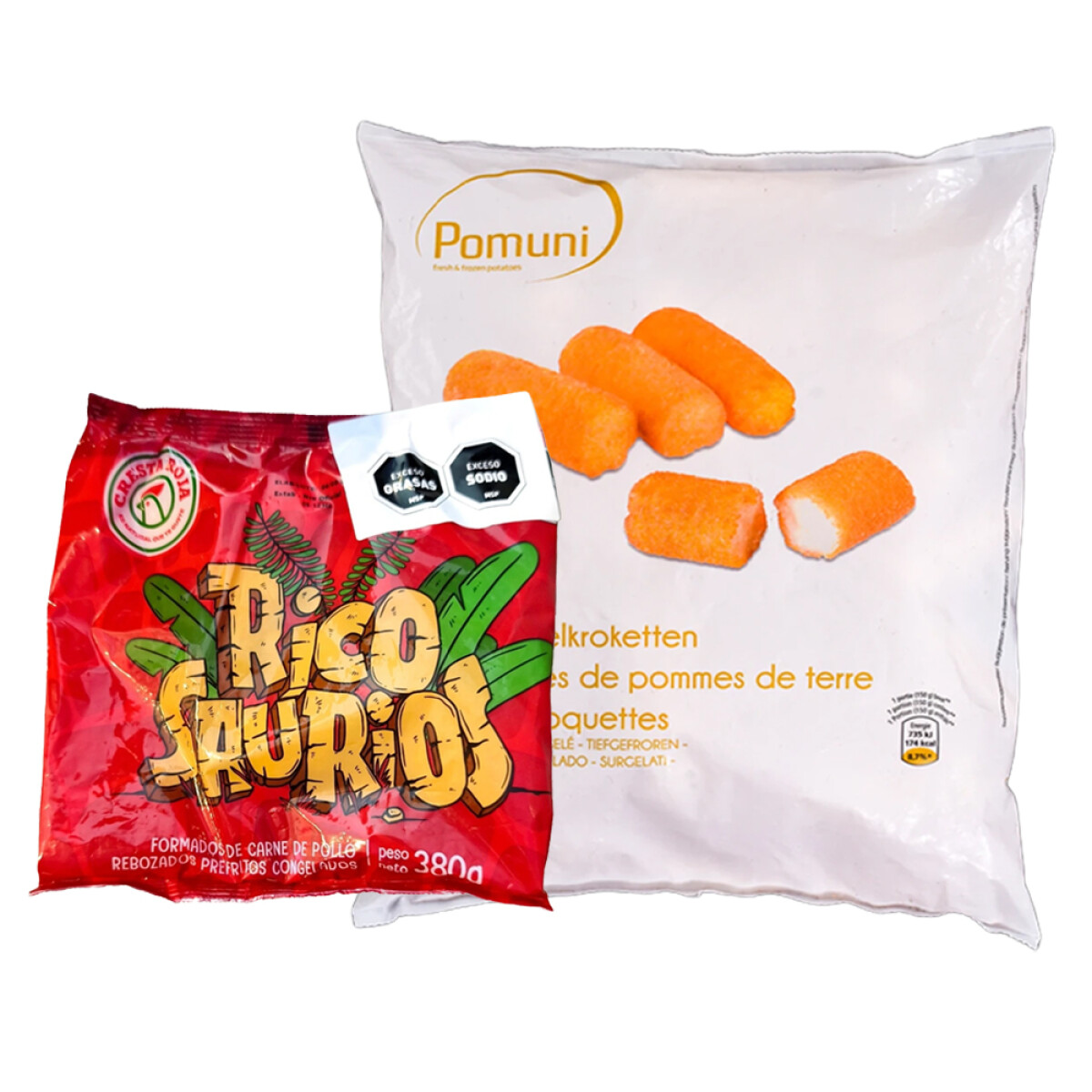 Ricosaurios 380gr + Croqueta Papa Pomuni 1k 