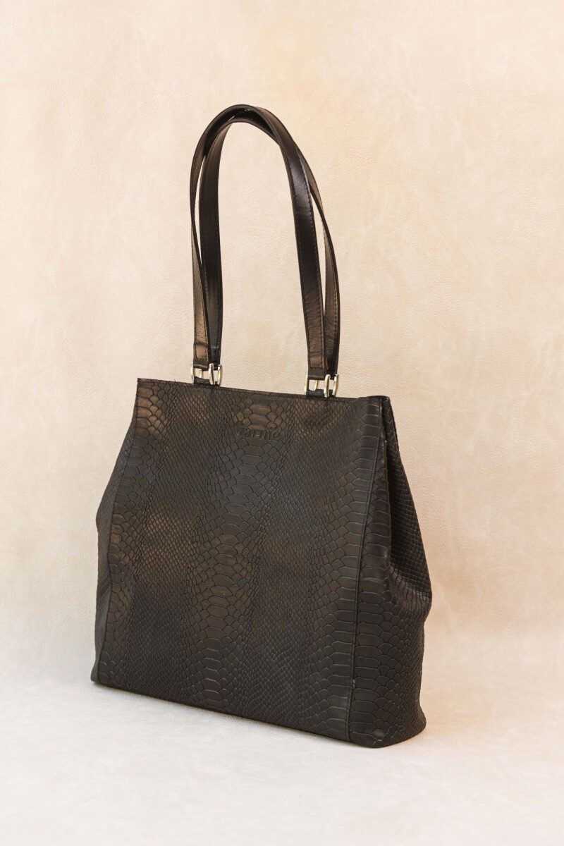 Cartera Regina - Reptil Negro 