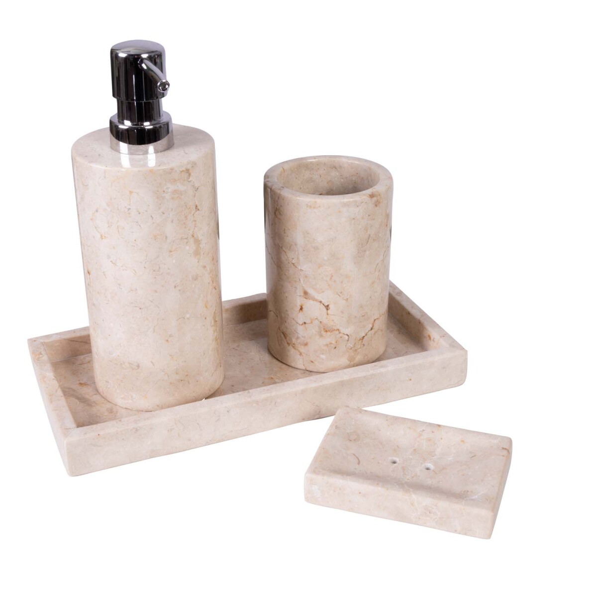 SET DE BAÑO PIEDRA - MARMOL NATURAL-BEIGE MENIA 