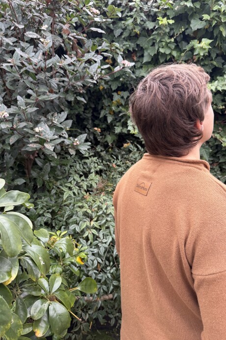 Flag Wool Sweater Men Camel