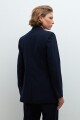 Blazer rayado doble abotonadura azul marino