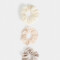 Skunzies Set por 3 Set De Scrunchies - Blanco Crudo