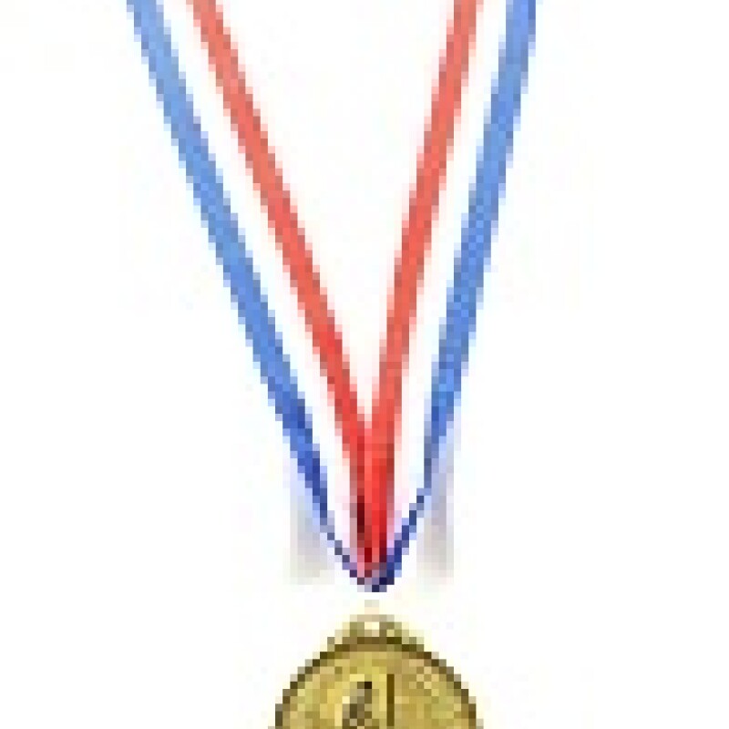 Medalla 6.5 Balon Pie C/laureles Oro