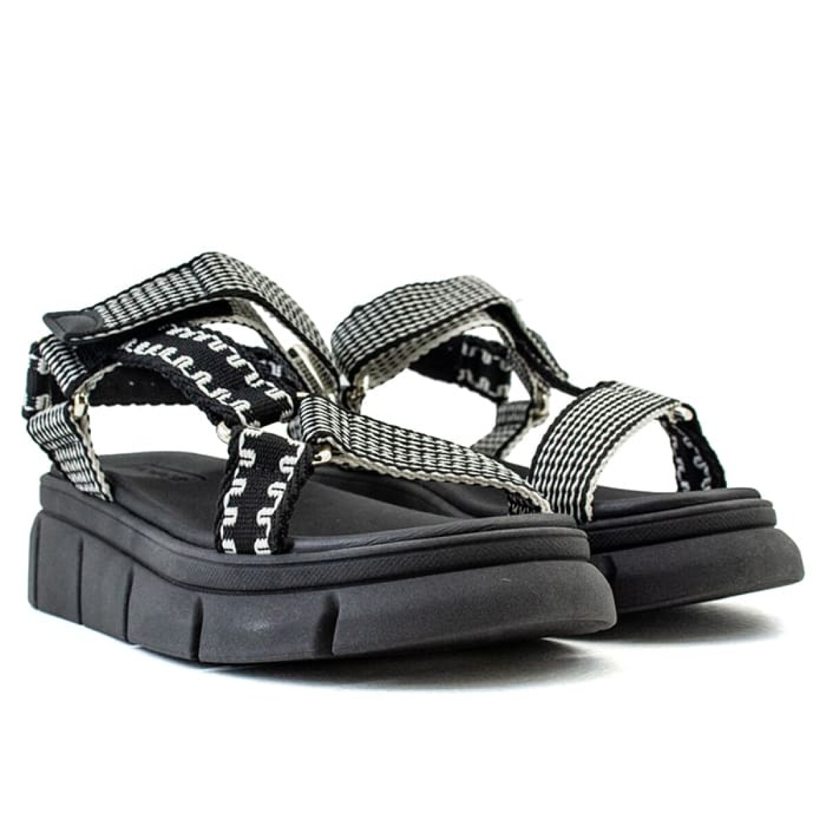 Sandalias - Moleca - Moleca Sandalia con pulsera y tira de Mujer - 5483.103-375 - Negro-blanco 