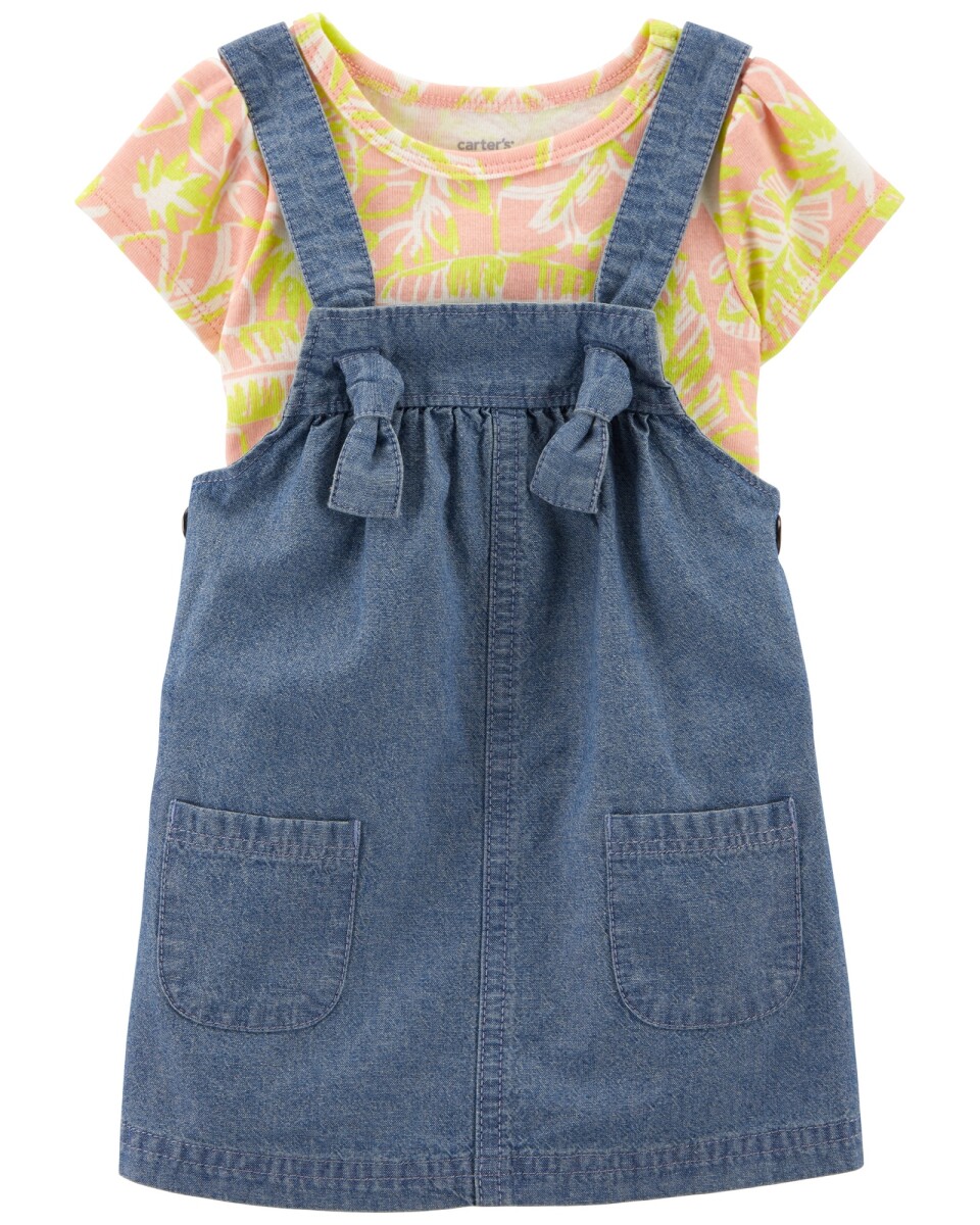 Set dos piezas jumper jean y body 
