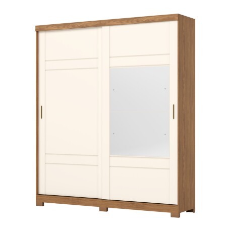 ROPERO VERGGO 2 PUERTAS 3 CAJONES INTERNOS CON ESPEJOS GUARDARROPA CLOSET ARMARIO OFF WHITE