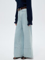Pantalon Pano Celeste Grisaceo