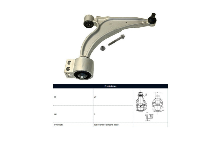 Parilla De Susp Del Chev Cruze I Lt Ltz/Cruze Ii Ltz 08-23 Der Parilla De Susp Del Chev Cruze I Lt Ltz/Cruze Ii Ltz 08-23 Der