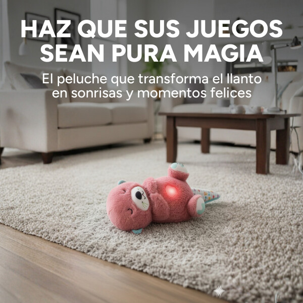 Peluche Nutria Bebé Respira Y Relaja Dormir Niño Tendencia Variante Color Rosa
