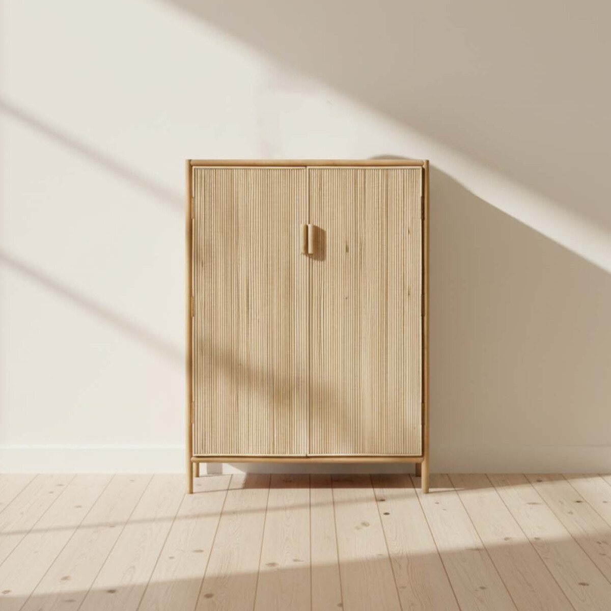 CÓMODA ARMARIO - RATTAN NATURAL-BEIGE VICTORIA 