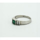 Anillo De Platino Con Esmeralda Y Brillantes Baguettes Anillo De Platino Con Esmeralda Y Brillantes Baguettes