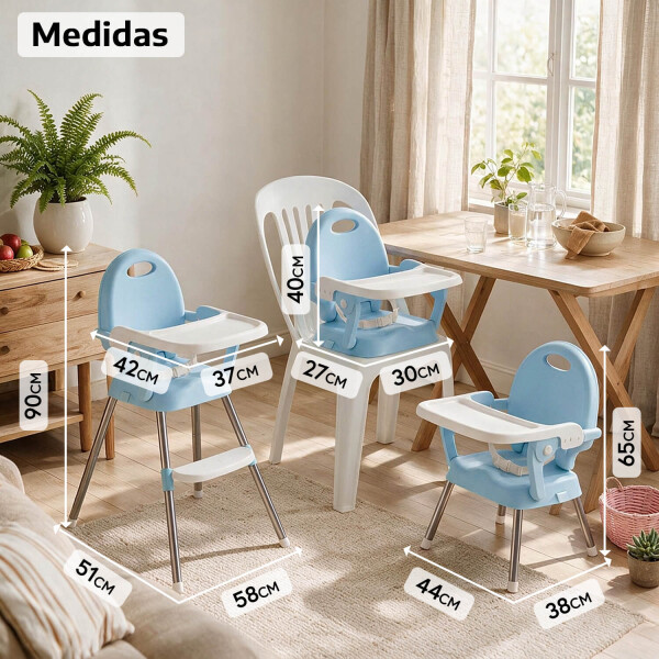 Silla De Bebe Para Comer Plegable Asiento 3 En 1 Arnes Cinturon Seguridad 3 Puntos Imback Color Azul Silla De Bebe Para Comer Plegable Asiento 3 En 1 Arnes Cinturon Seguridad 3 Puntos Imback Color Azul