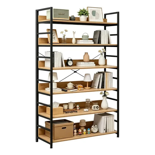 Estantería Multiuso Movi Mdf Y Metal 6 Estantes Esh0046 ESTANTERIA MOVI MADERA HIERRO ESH0046