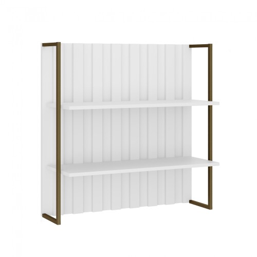 Aereo Americana 80 cm Listones Oro 2 Estantes Blanco Aereo Americana 80 cm Listones Oro 2 Estantes Blanco