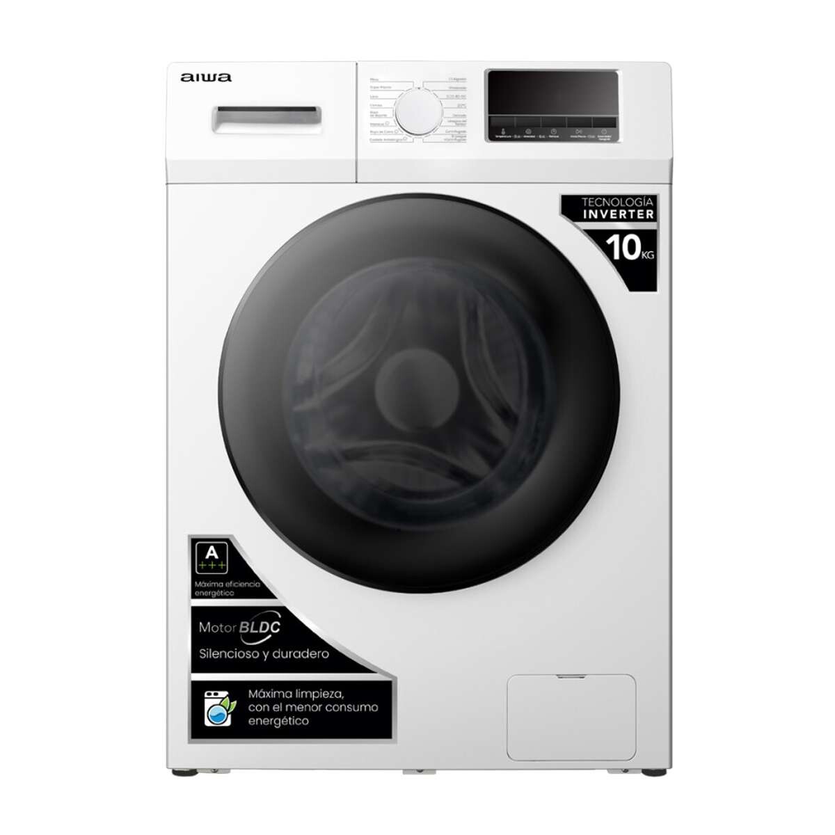 Lavarropas Automático Carga Frontal AIWA 10KG Inverter - Blanco | AWLT10W 