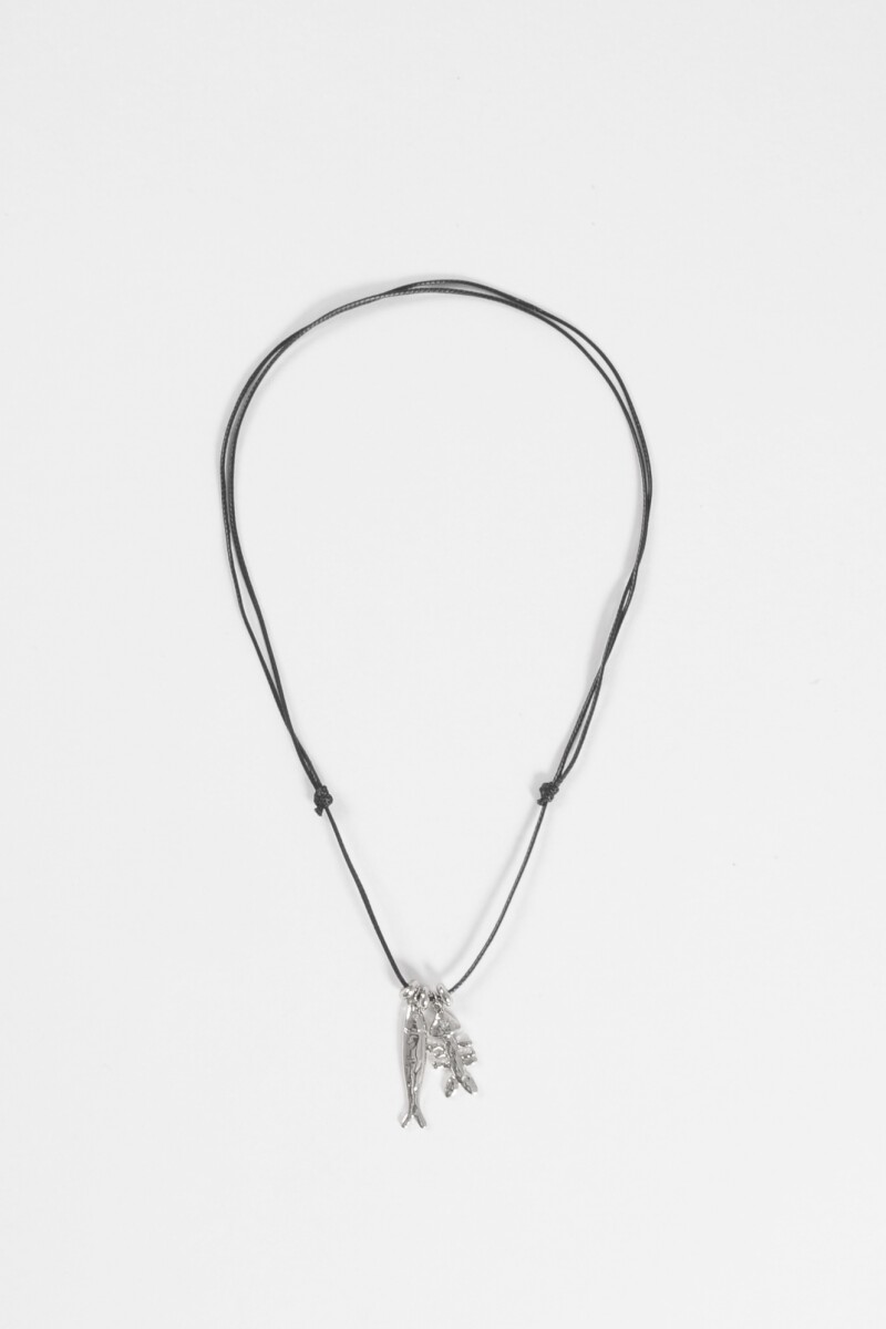 Collar cordón fisher plateado