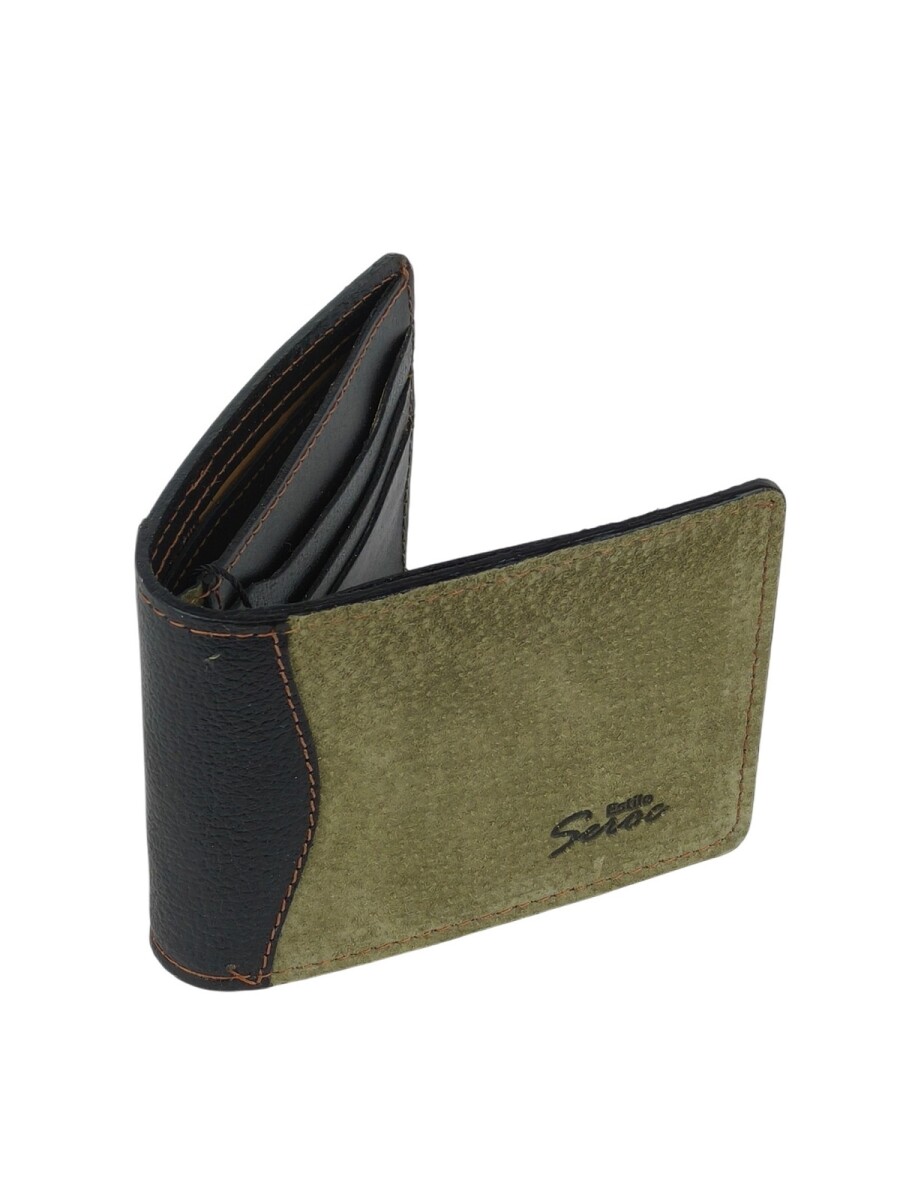 Billetera de hombre al corte clasica - Verde 