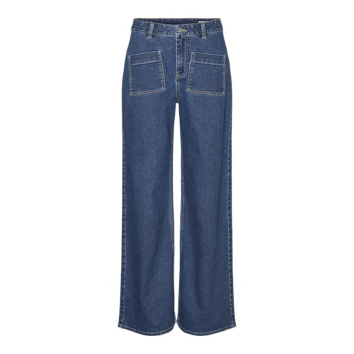 VMKAYLA HR WIDE JEANS VI3472 - Medium Blue Denim 
