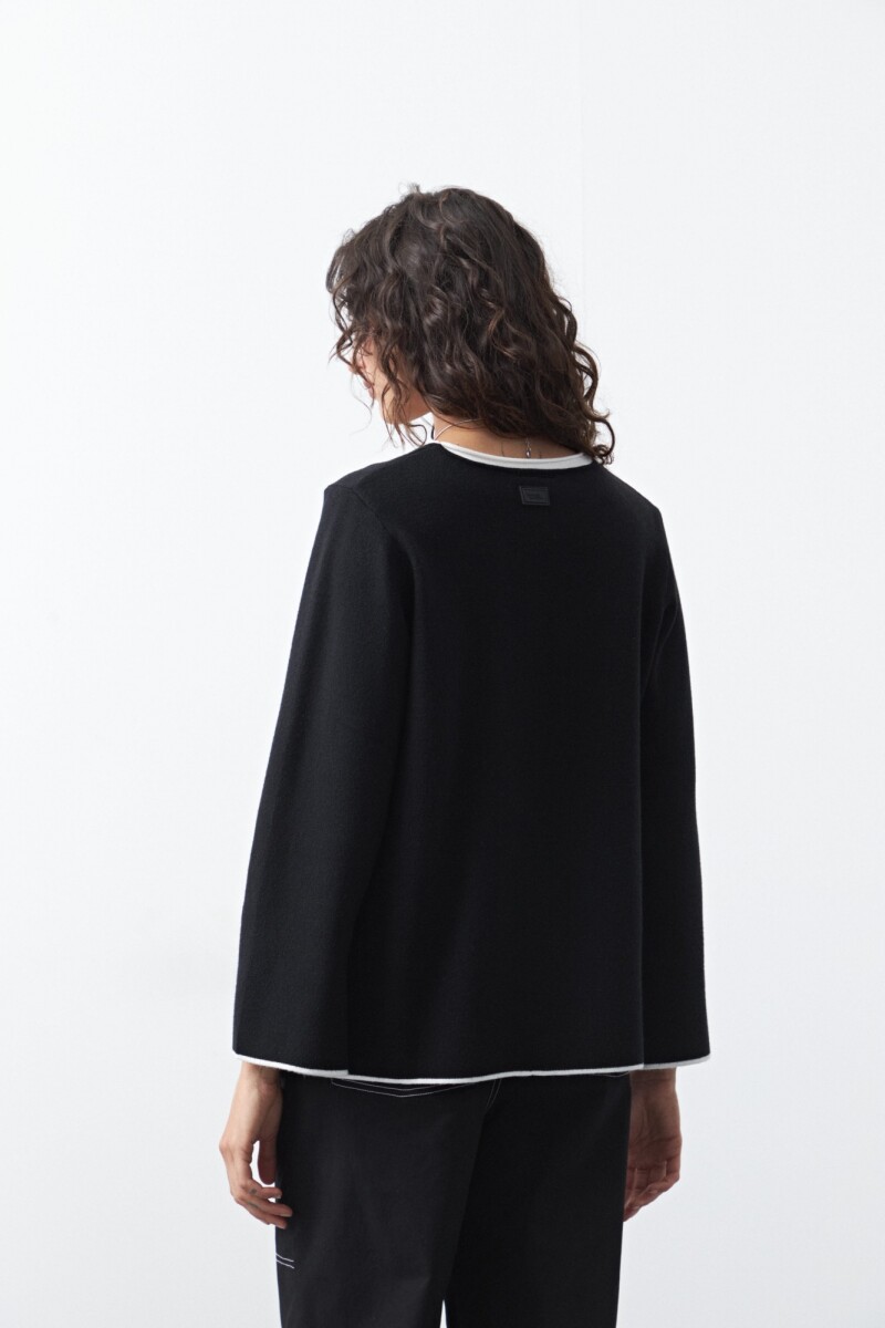 SWEATER GENARO Negro/Blanco