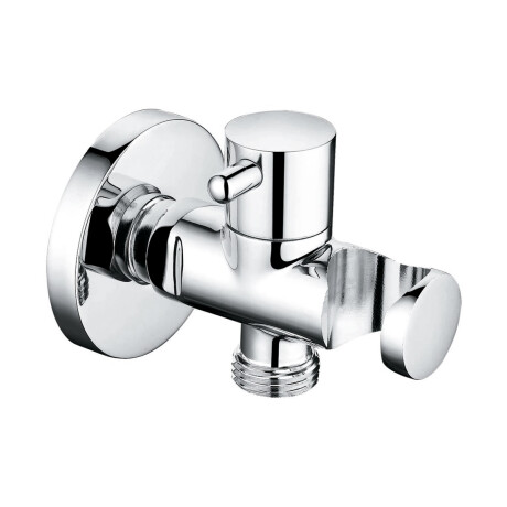 SOPORTE LLAVE DE BRONCE PARA DUCHA HIGIENICA CROMO BRILLO CROMO
