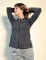 Campera micropolar jaspeada Greta Negro