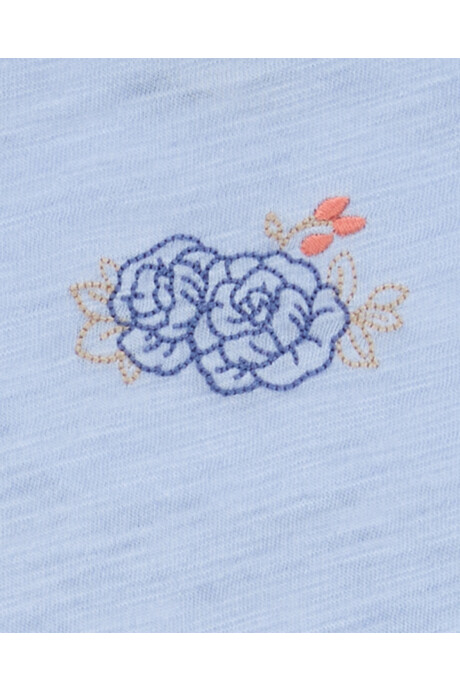 Set tres piezas de algodón, calza, saco y body diseño floral Sin color