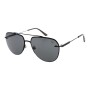 Lentes De Sol Ultralight Aviador De Acero Inoxidable Negro/Negro