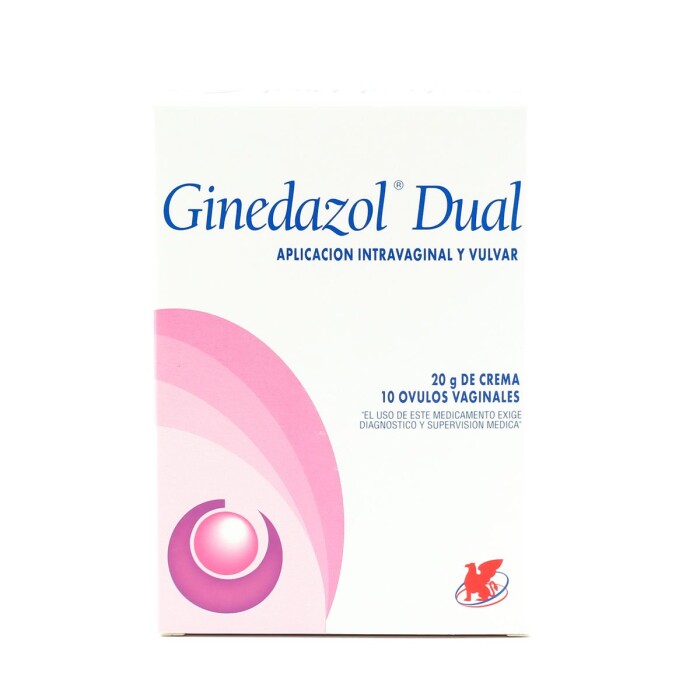 GINEDAZOL DUAL CREMA + 10 OVULOS CJ única