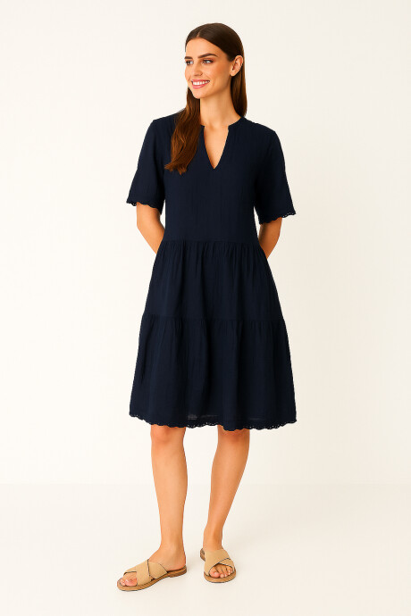 Vestido Bandu Azul Noche