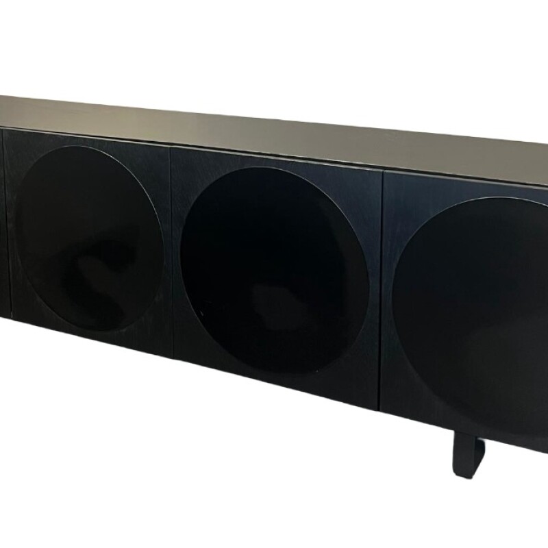 Vajillero de 4 puertas 2.40mts - Color negro - PRODUCTO CON DETALLES EN LA MADERA - Vajillero de 4 puertas 2.40mts - Color negro - PRODUCTO CON DETALLES EN LA MADERA -