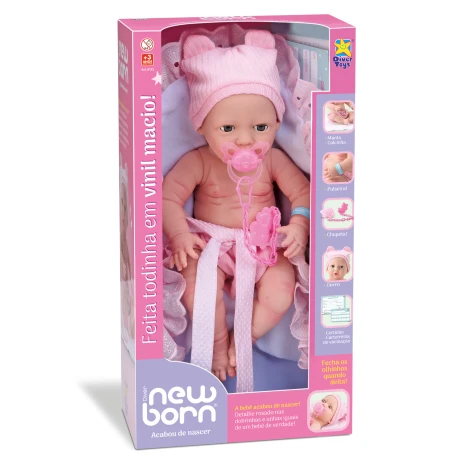 Muñeca Recien Nacida New Born Abre y Cierra los Ojos 001