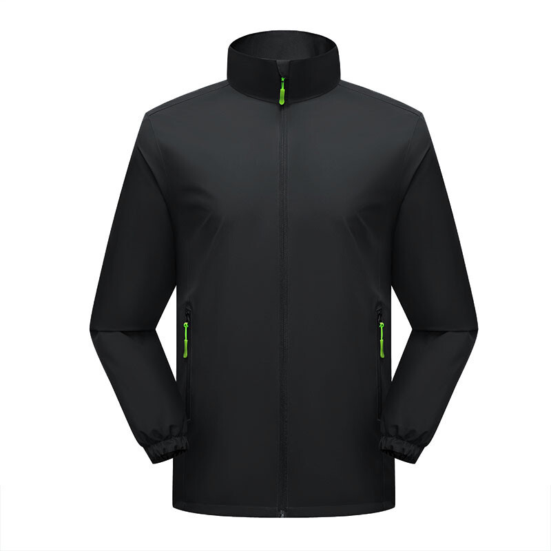 Campera Rompeviento e Impermeable Elastizada Unisex Negro
