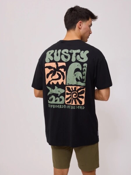 T-SHIRT RUSTY FURTADO NEGRO