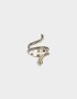 Anillos Medianos y Grandes Con vibora Anillo De Serpiente - Plateado Antique Silver