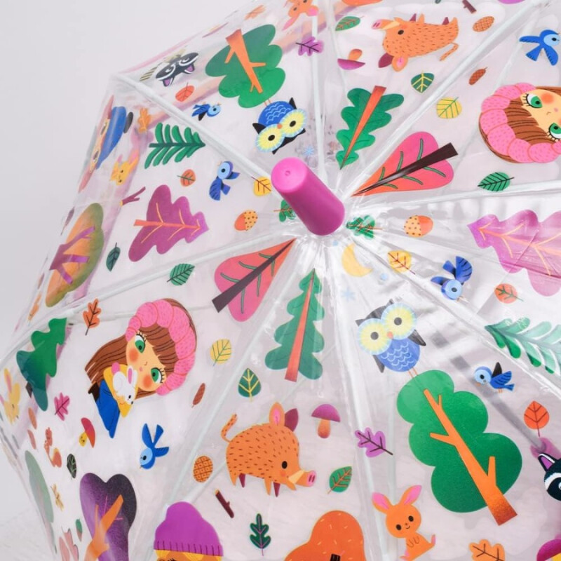 Paraguas Infantil Transparente Rosa