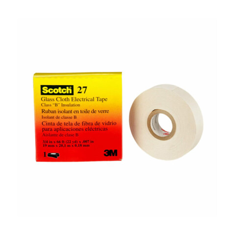 Cinta 27 tela de vidrio, 13mm x 20 mt. T50016