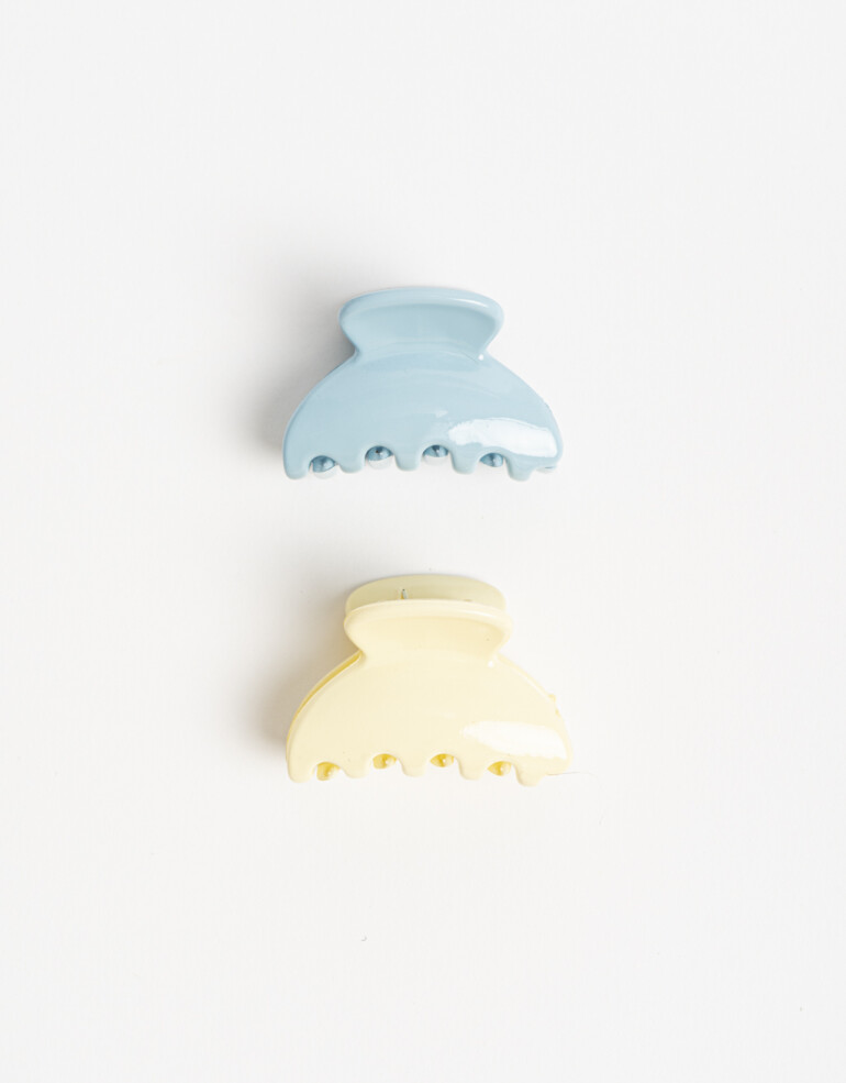 Broches Sets Acrilico Set De 2 Mini Broches De Acrilico. - Combinacion Bicolor