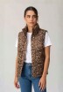 chaleco Print Puffer Marron