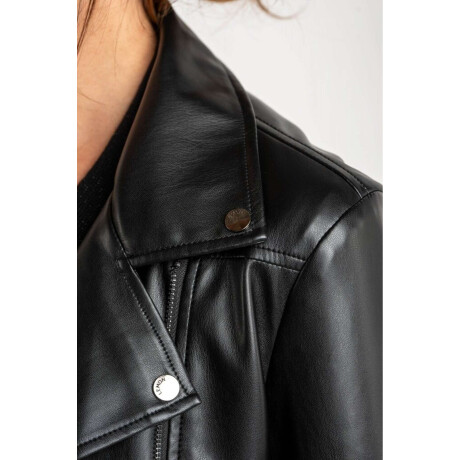 Campera Cuero Vegano Negro