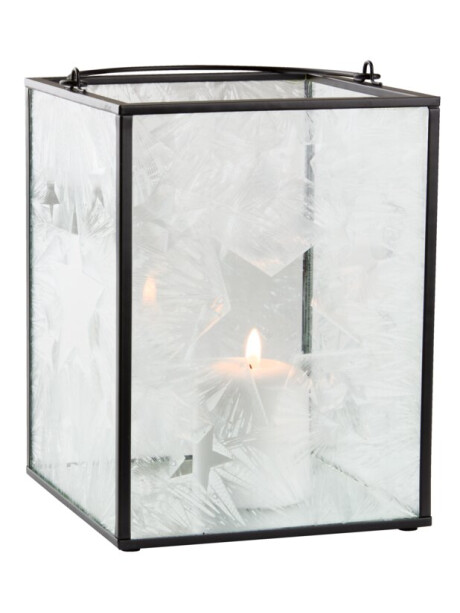 Farol navideño OLIVIN 13x13x18 cm negro Farol navideño OLIVIN 13x13x18 cm negro