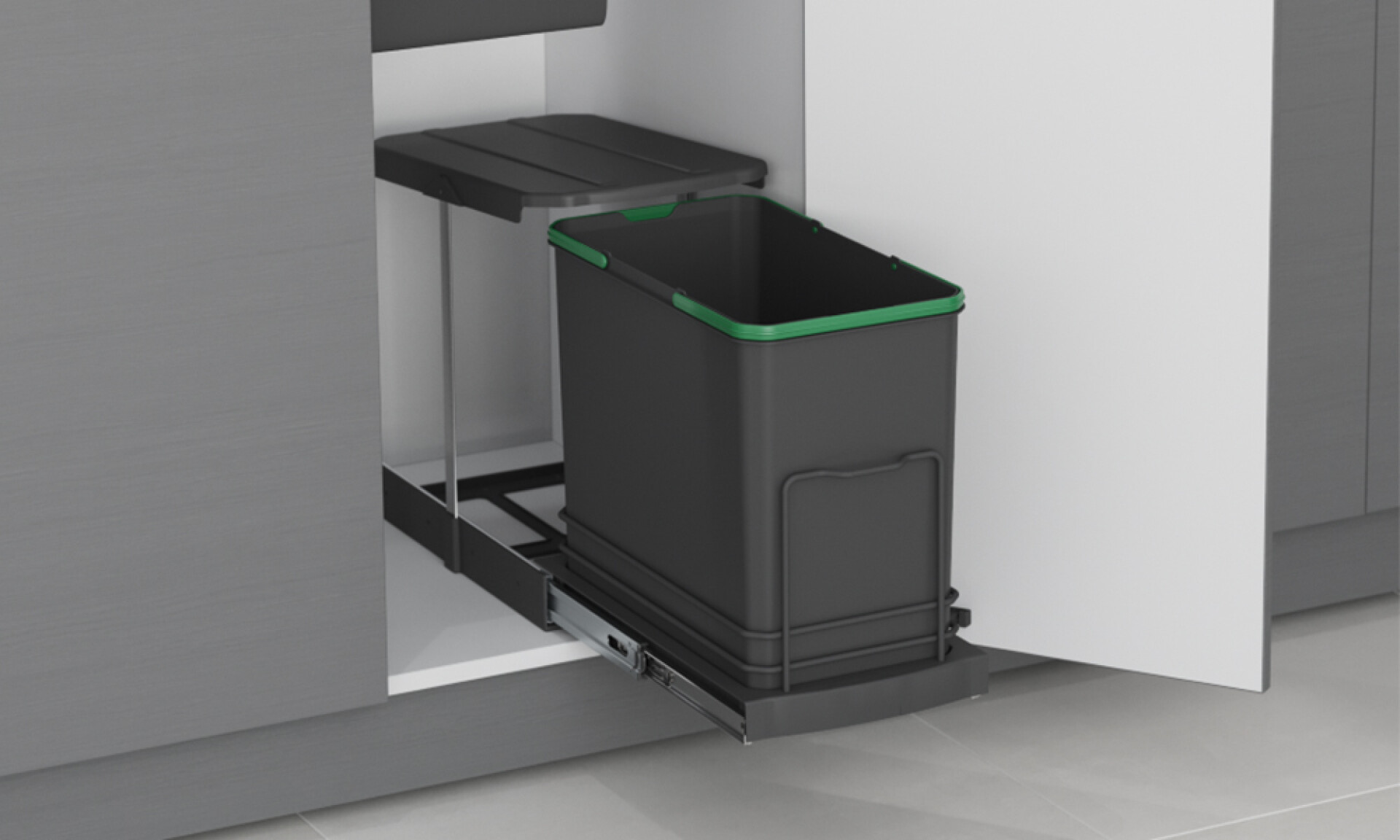 Cubo Basura Modulo 300 24lts Antracita 