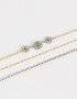 Collares Cortos Con flores Collar Corto Multicadena Margaritas - Combinacion Bicolor