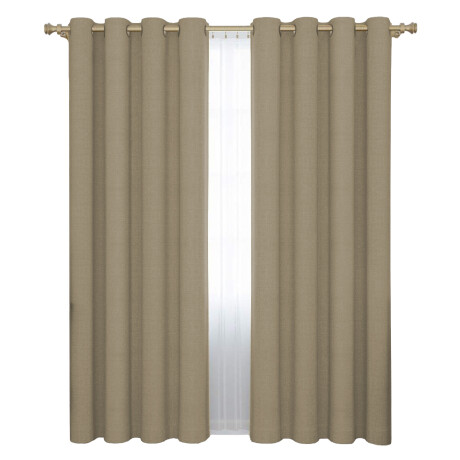 Set x2 Cortina Blackout 140x230 Cm Living Dormitorio Gris Topo