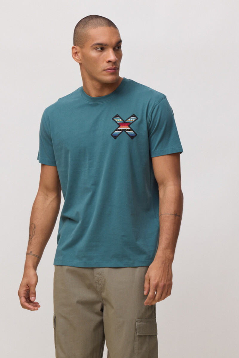 Remera Classic Blue Banana Amazon Green