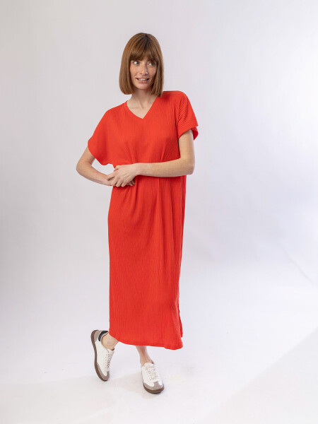 VESTIDO BELFO ROJO OSCURO